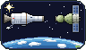 Pixel-art picture: The Space Race