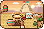 Ilustración en pixel art: Chocolate a la taza