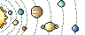 Pixel-art picture: The Eight Planets