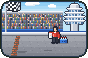 Ilustración en pixel art: Le Mans e Indianápolis