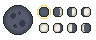 Pixel-art picture: Moon Phases