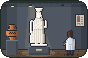 Pixel-art picture: Painted Statues