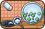 Ilustración en pixel art: Moléculas y enlaces