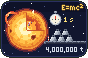Pixel-art picture: E = mc²