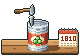 Ilustración en pixel art: Latas y conservas