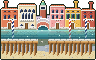 Pixel-art picture: Cities on Water