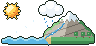 Pixel-art picture: The Water Cycle