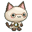 Soda, curious: a Siamese with round glasses and a magnifying glass